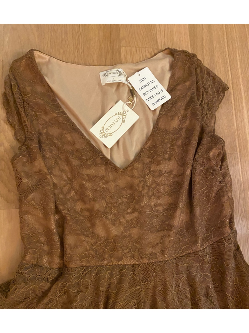 Joyfolie Fernilia Dress in camel - Picture 2 of 6